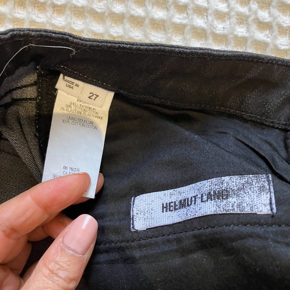 New without tag Helmut Lang Coated Black Skinny Jean - Picture 5 of 6